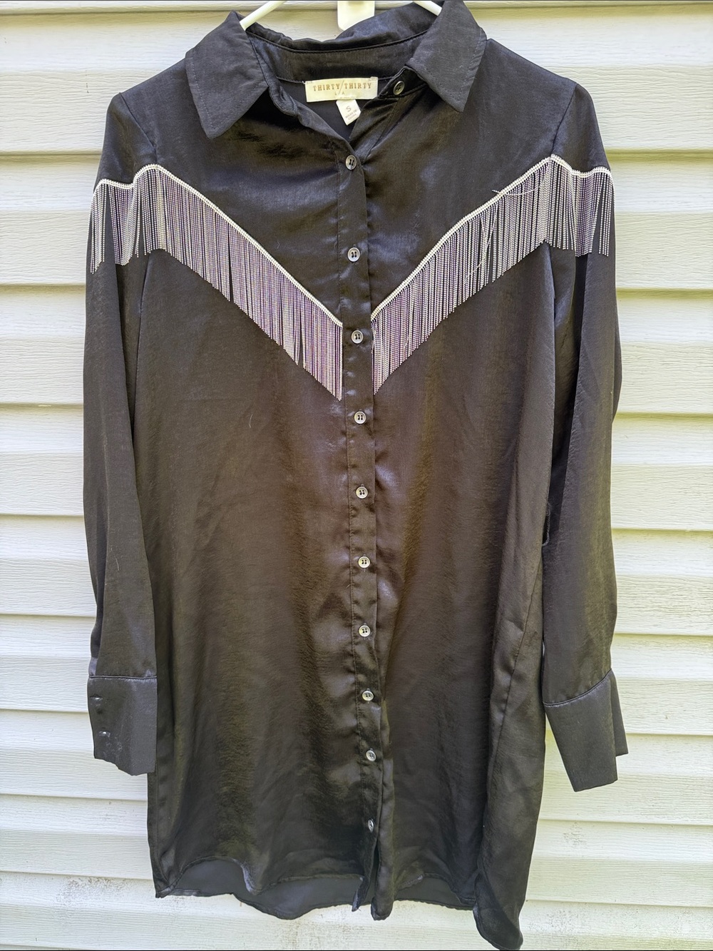 Thirty Thirty | Womens Long Sleeve Button Down Western Cowgirl Dress Small